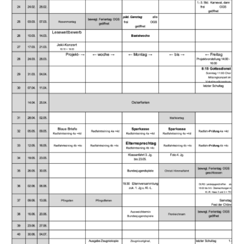 Terminplan
